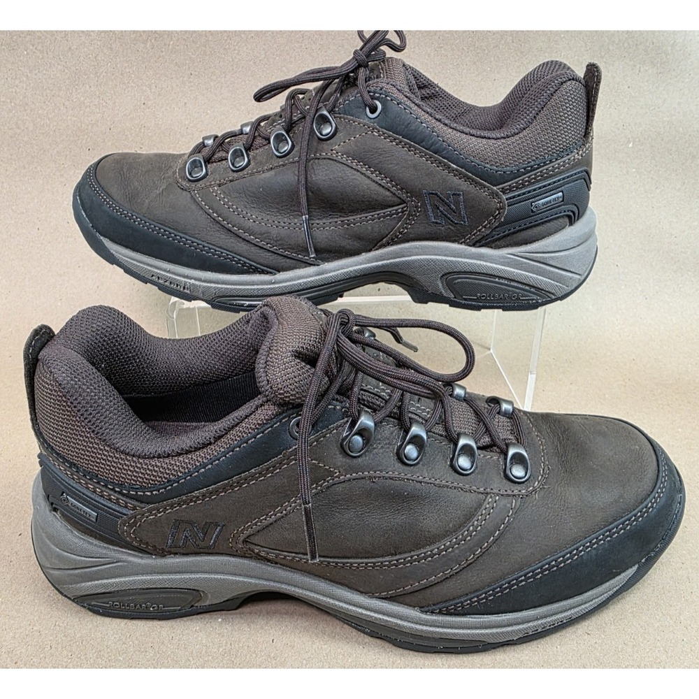 New Balance (Sz 9 D) MW956GT Brown Leather Gore-Tex Hiking Shoes Rollbar